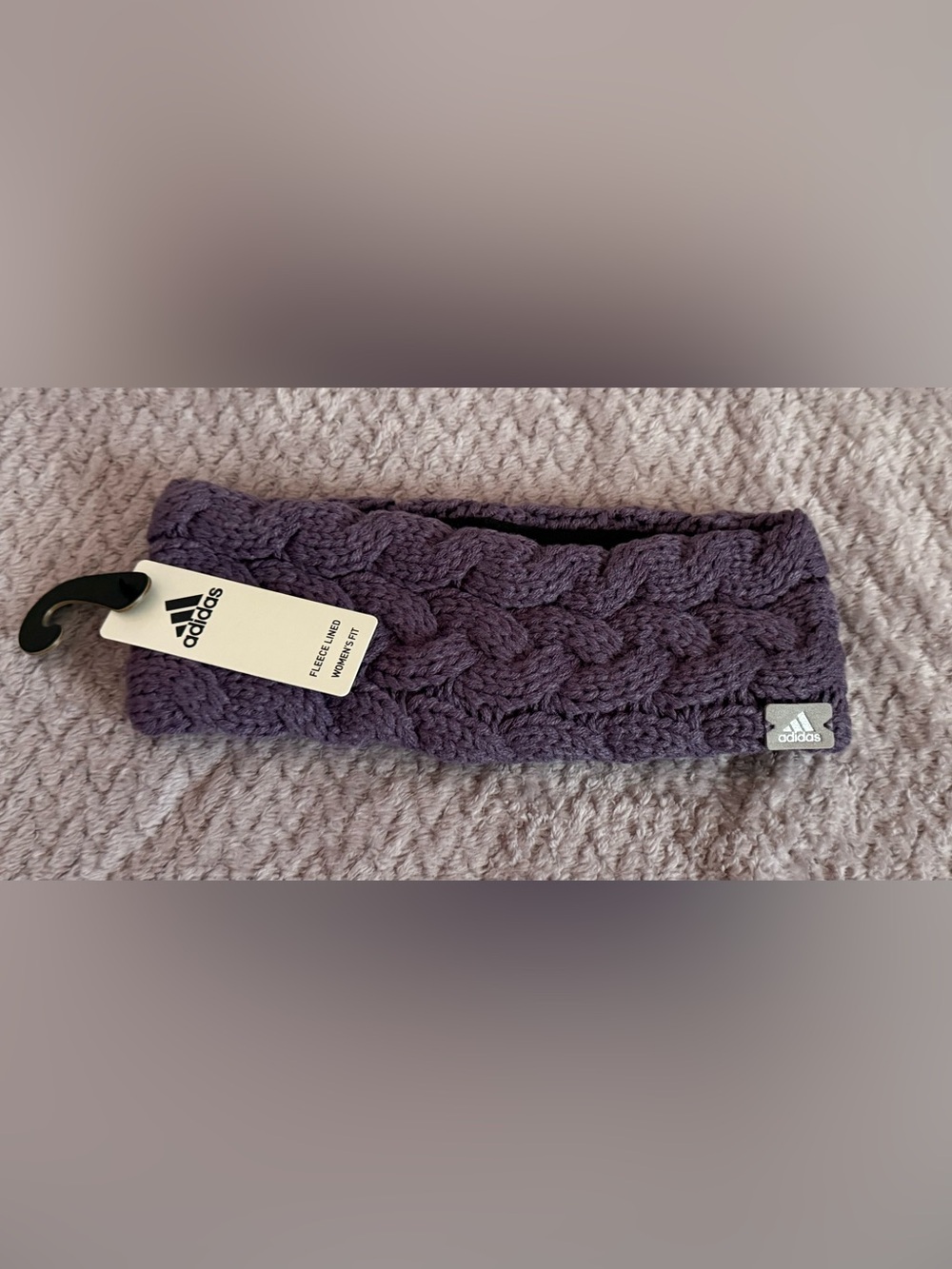Adidas Knit Cable Women's Headband-  Purple NWT 💜 ❄️